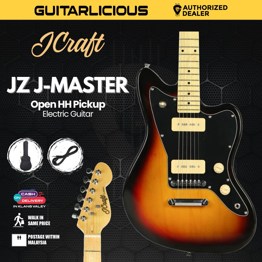 JCraft JZ J-Master Electric Guitar with Maple Fretboard, Open HH