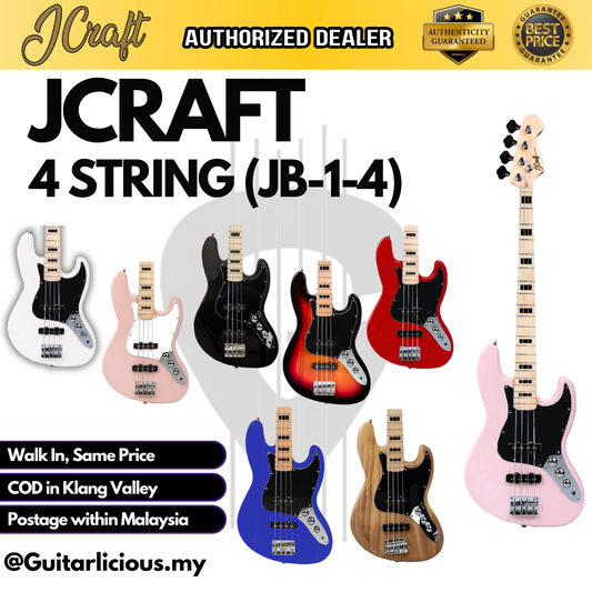 JCRAFT 4 String Jazz Bass Electric Guitar ( JCraft / JB14 / JB-1-4 )