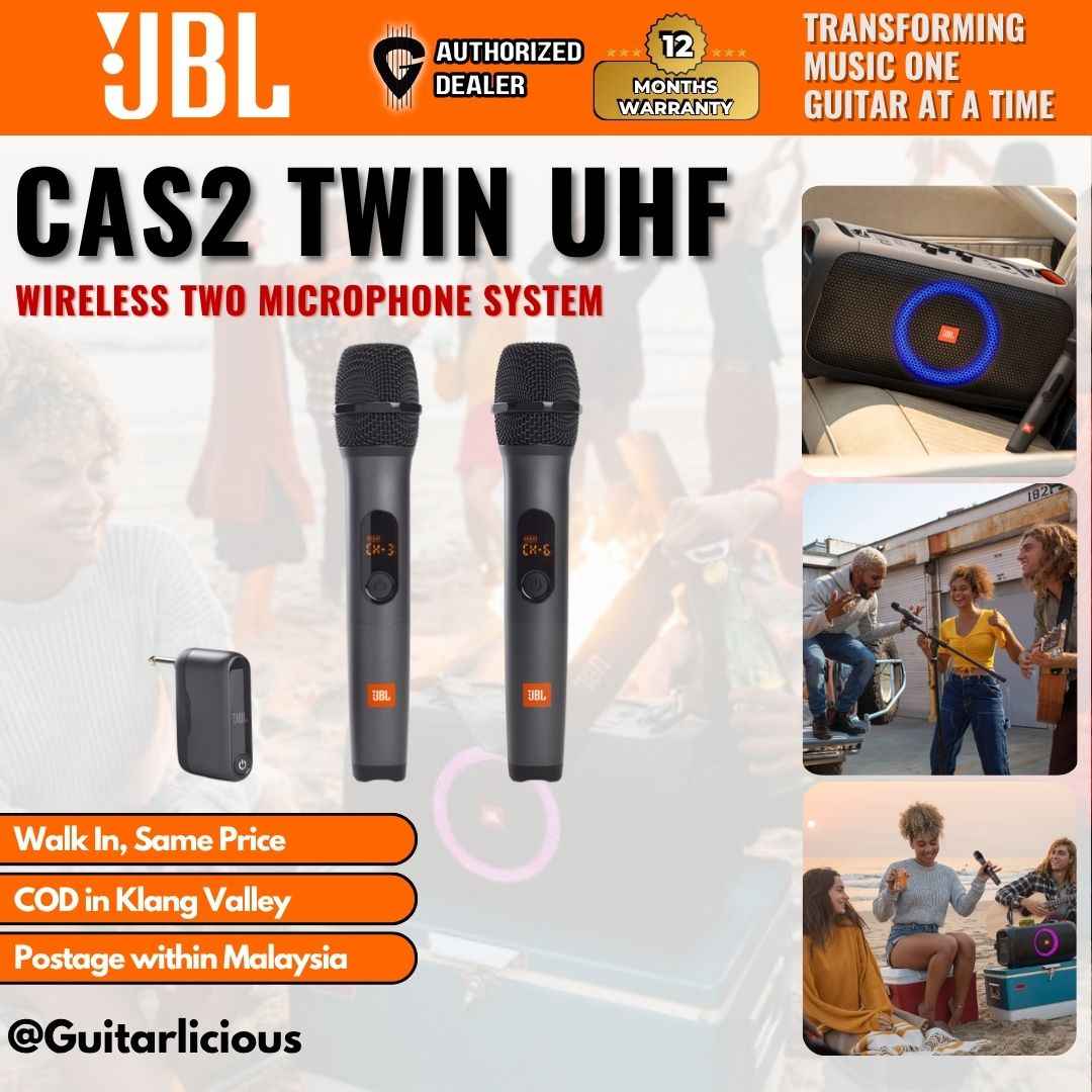 JBL CAS2 TWIN UHF WIRELESS MICROPHONE 2-PACK