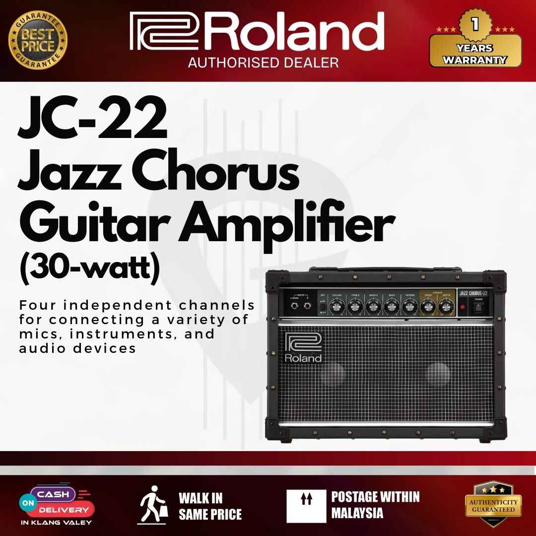 Roland JC-22 Jazz Chorus 30-watt Stereo Guitar Combo Amp