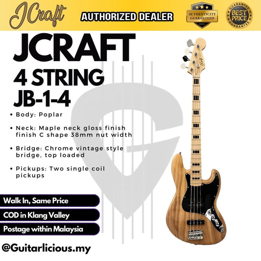 JCRAFT 4 String Jazz Bass Electric Guitar ( JCraft / JB14 / JB-1-4 )