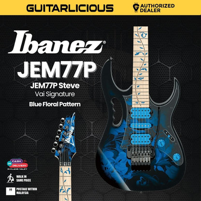 Ibanez JEM77P Steve Vai Signature Electric Guitar - Blue Floral Pattern (PRE-ORDER)