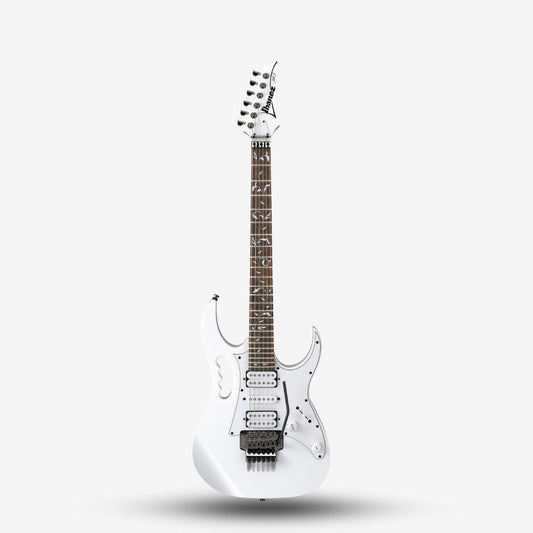 Ibanez Steve Vai Signature JemJr HSH Pick up with Tremolo and Monkey Grip, White (JEMJR-V2 / JEM JR / WH )