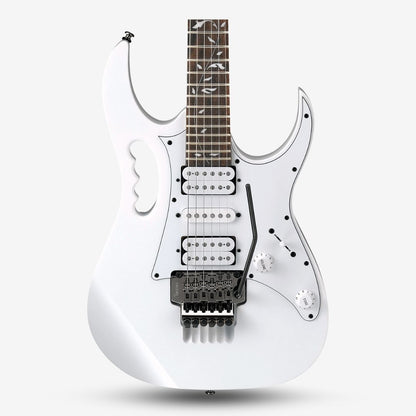 Ibanez Steve Vai Signature JemJr HSH Pick up with Tremolo and Monkey Grip, White (JEMJR-V2 / JEM JR / WH )