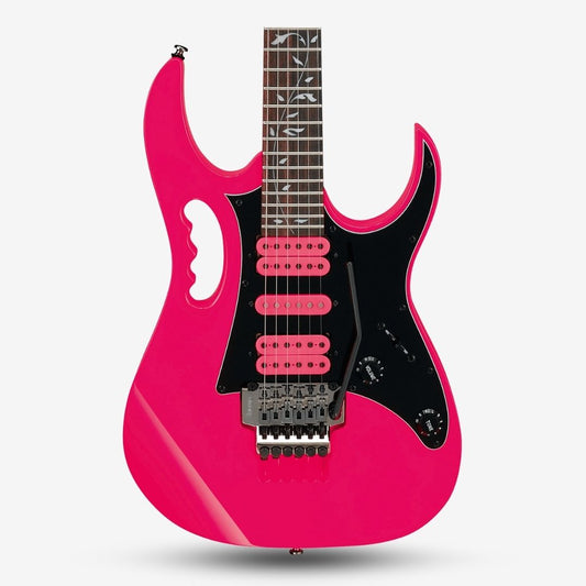 Ibanez Steve Vai Signature JEMJRSP HSH Pick up with Tremolo and Monkey Grip, PINK (JEMJRSP / JEMJR / JEMJR SP / PK)