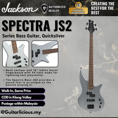 Jackson JS Series Spectra JS2 Bass Guitar, Quicksilver