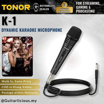 TONOR K1 Dynamic Karaoke Microphone Handheld Vocal Microphones ( K-1 )