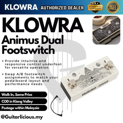 Klowra Animus Dual Momentary Footswitch Controller - KBA-03