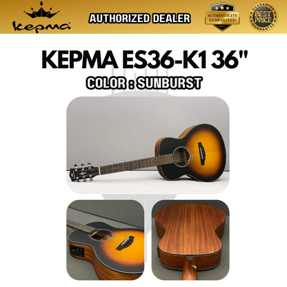 KEPMA ES36EQ , 36 inch (3/4) Travel Portable Acoustic Guitar with with K1 Pickup ( ES-36 / ES 36 / ES 36 -K1 )