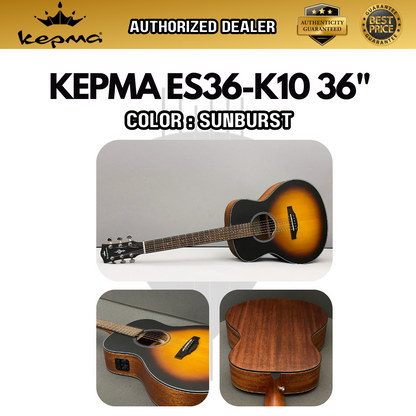 KEPMA ES36EQ , 36 inch (3/4) Travel Portable Acoustic Guitar with AcoustiFex® K-10 Pickup ( ES-36 / ES 36 / ES 36 -K10 )