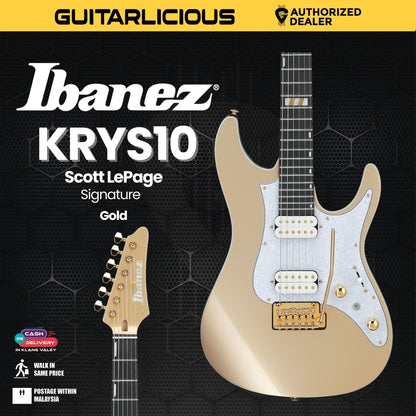 Ibanez KRYS10 Scott LePage Signature Electric Guitar - Gold (PRE-ORDER)