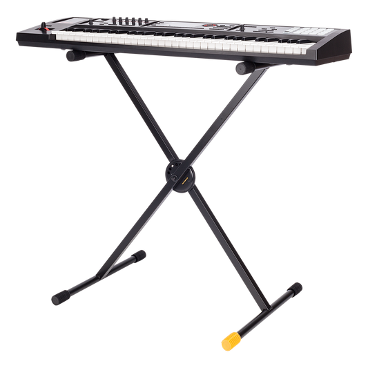 Hercules KS110B EZ-Lok Single-X Keyboard Stand — lightweight single-tier X-frame desig - (KS110B)