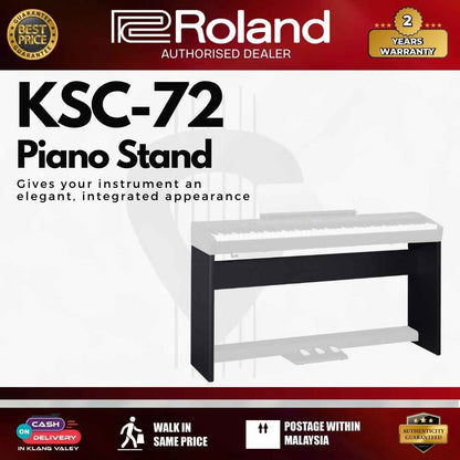 Roland KSC-72 BK Piano Stand For FP-60 Digital Piano - Black