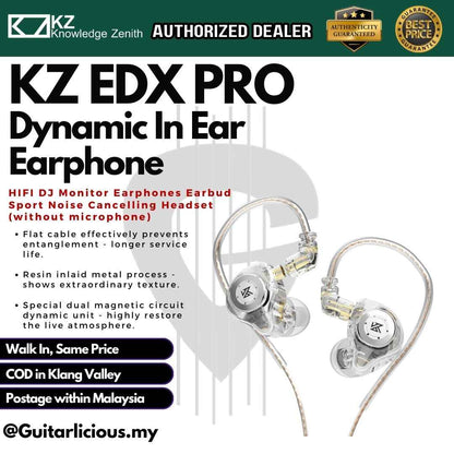 KZ EDX PRO Dynamic In Ear Earphone HIFI DJ Monitor Earphones Earbud Sport Noise Cancelling Headset  (without microphone)
