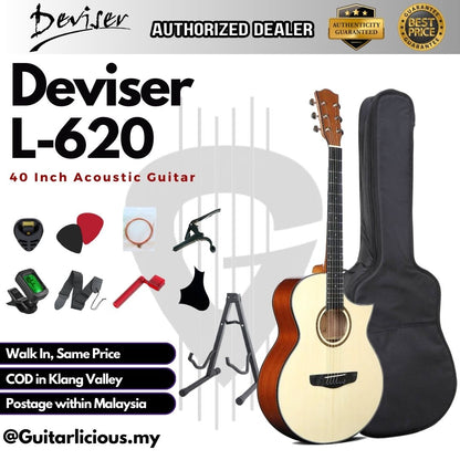 Deviser 40 inch Acoustic Guitar - All Natural ( L-620 / L620 / L 620 )