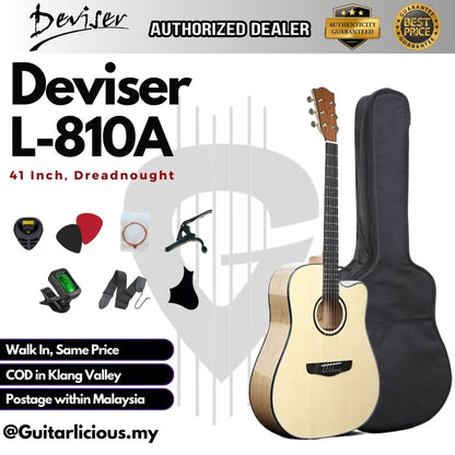 Deviser 41 inch Acoustic Guitar - All Natural ( L-810A / L810A / L 810 / L-810 )