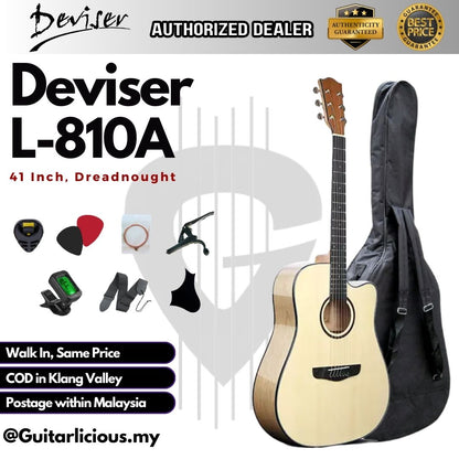 Deviser 41 inch Acoustic Guitar - All Natural ( L-810A / L810A / L 810 / L-810 )