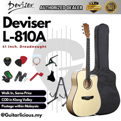 Deviser 41 inch Acoustic Guitar - All Natural ( L-810A / L810A / L 810 / L-810 )