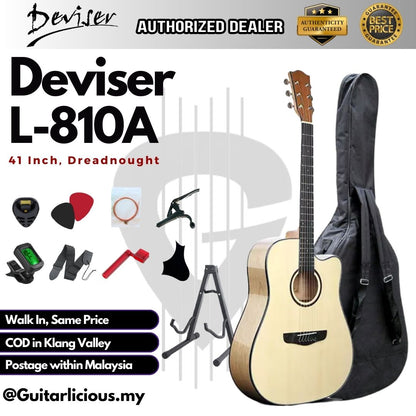 Deviser 41 inch Acoustic Guitar - All Natural ( L-810A / L810A / L 810 / L-810 )