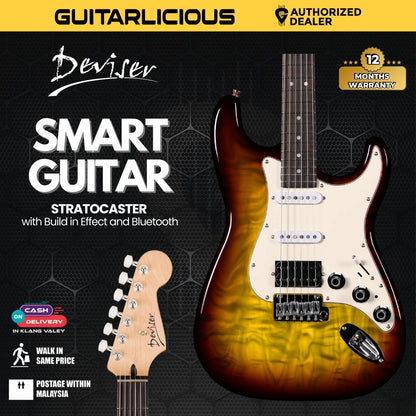 Deviser Smart Electric Guitar Stratocaster with Build in Effect and Bluetooth -( LG2 / L-G2 )