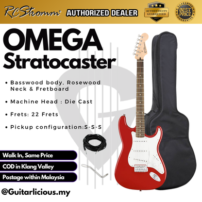 Omega Series Stratocaster Electric Guitar with SSS Pick Up & Tremolo ( Rainbow Color )