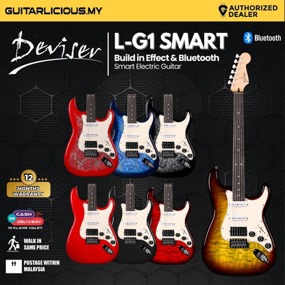 Deviser Smart Electric Guitar Stratocaster with Build in Effect and Bluetooth -( LG2 / L-G2 )