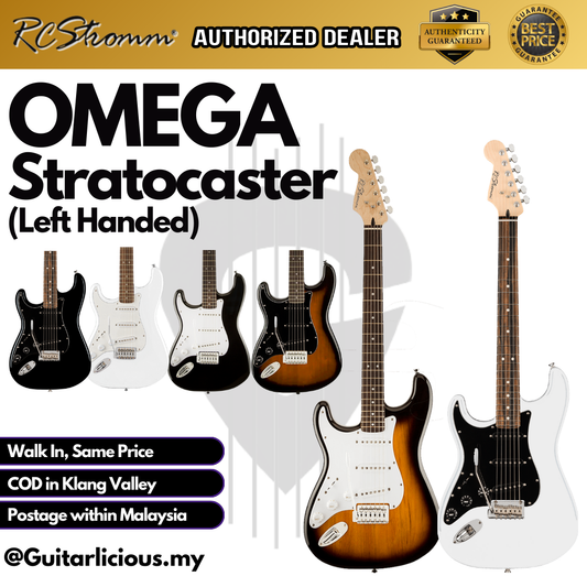 Omega Series LEFT HANDED Stratocaster Electric Guitar with SSS PIckup & Tremolo