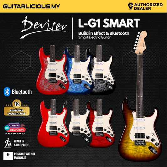 Deviser Smart Electric Guitar Stratocaster with Build in Effect and Bluetooth -( LG2 / L-G2 )