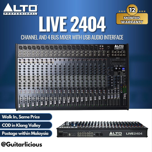 Alto Professional Live 2404 24 Channel and 4 Bus Mixer with USB Audio Interface (Live2404) (PRE-ORDER)