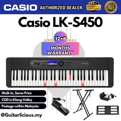 Casio LK-S450 61 key Casiotone Lighting Arranger Keyboard Premium Bundle Set LKS450 / LKS 450