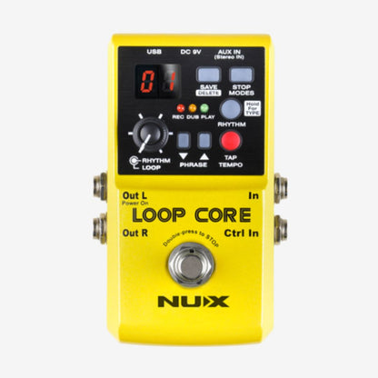 NUX Loop Core Stereo Effect Pedal with Built In Rhythm Tracks and MIDI Control - ( Loop-Core )