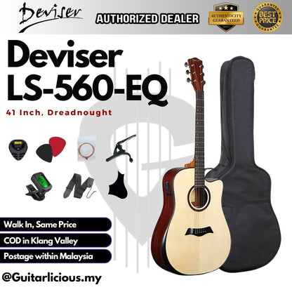 Deviser LS-560-EQ , 41 inch Acoustic Guitar with EQ - All Natural ( LS-560-41EQ  / LS560EQ / LS 560 EQ )