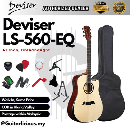 Deviser LS-560-EQ , 41 inch Acoustic Guitar with EQ - All Natural ( LS-560-41EQ  / LS560EQ / LS 560 EQ )