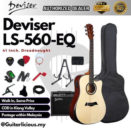 Deviser LS-560-EQ , 41 inch Acoustic Guitar with EQ - All Natural ( LS-560-41EQ  / LS560EQ / LS 560 EQ )