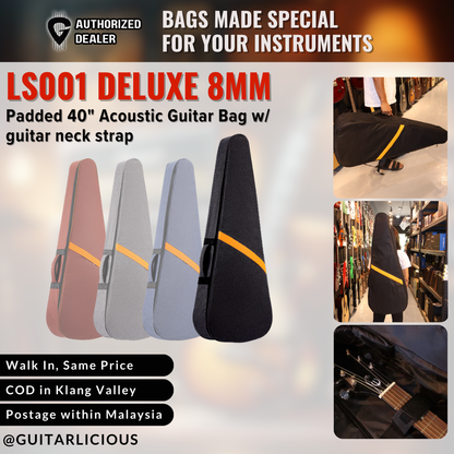 Deluxe 8mm Think Sponge Padded 40 inch Acoustic Guitar Bag ( LS001-40" / LS001-40 / 40inch )