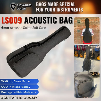 Deluxe 6mm Padded Acoustic Guitar Bag ( LS009 / LS009-41" )