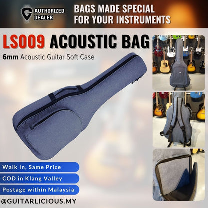 Deluxe 6mm Padded Acoustic Guitar Bag ( LS009 / LS009-41" )