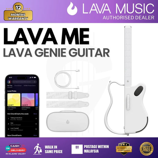 Lava Me Lava Genie Smart Guitar - White