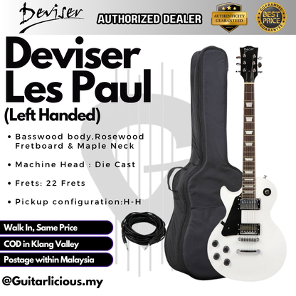 LAMBDA Series Les Paul Style LEFT Handed Electric Guitar w/ Double Closed Humbucker (Gamma RCStromm Kaysen , KG-12 / LP)