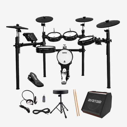 Sudoku Lucas 9S Gen3 Series Full Mesh Electronic Drum w/Drumsticks, Headphone, Pedals