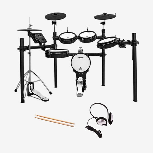 Sudoku Lucas 8S + HH Stand Gen3 Series Full Mesh Electronic Drum w/Drumsticks, Headphone, Pedals ( LUCAS8S / Lucas-8S )