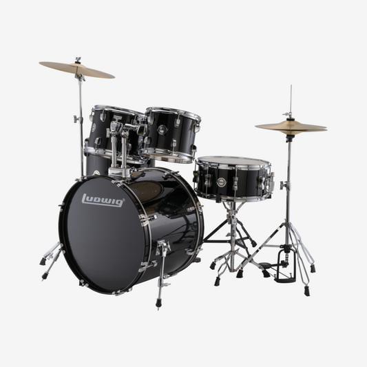 Ludwig LC1601 Accent Fuse 5-Piece Drums Set - Black Cortex (LC 1601 / LC-1601)