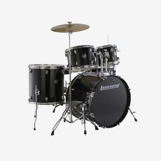 Ludwig LC1601 Accent Fuse 5-Piece Drums Set - Black Cortex (LC 1601 / LC-1601)