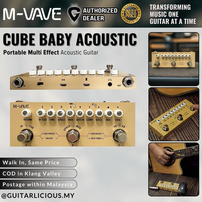 CUVAVE / M-VAVE Cube Baby Acoustic for Acoustic Guitar Effect Pedal Combo Guitar Pedal Recording Audio Interface