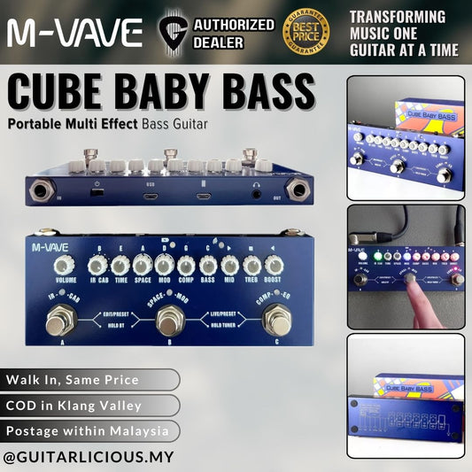 CUVAVE / M-VAVE Cube Baby Bass for Bass Guitar Effect Pedal Combined Guitar Pedal Recording Audio Interface Function