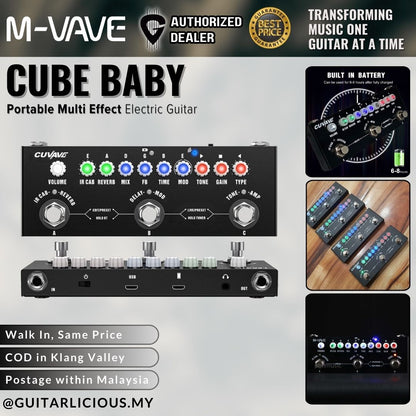 CUVAVE CUBE BABY Portable Multifunctional Electric Guitar Effect Pedal Combined Guitar Pedal Recording Audio Interface / M-Vave