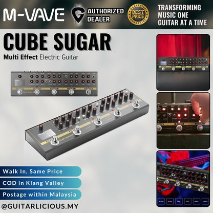 M-VAVE CUVAVE CUBE SUGAR Combined Guitar Effects Pedal 72 IR Cabinets Simulation 9 Loops Tuner Boost Overdive Distortion Chorus