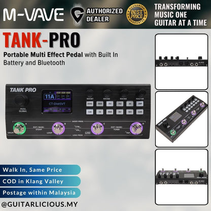 M-VAVE Tank Pro Portable Multi Effect Pedal with Built In Battery and Bluetooth