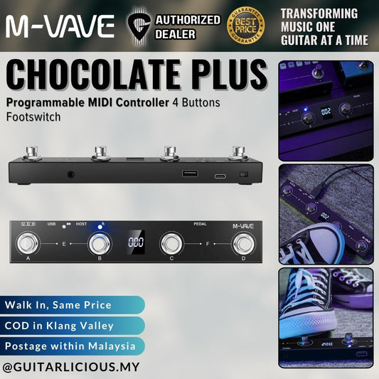 M-Vave Chocolate Plus Programmable MIDI Controller 4 Buttons Footswitch