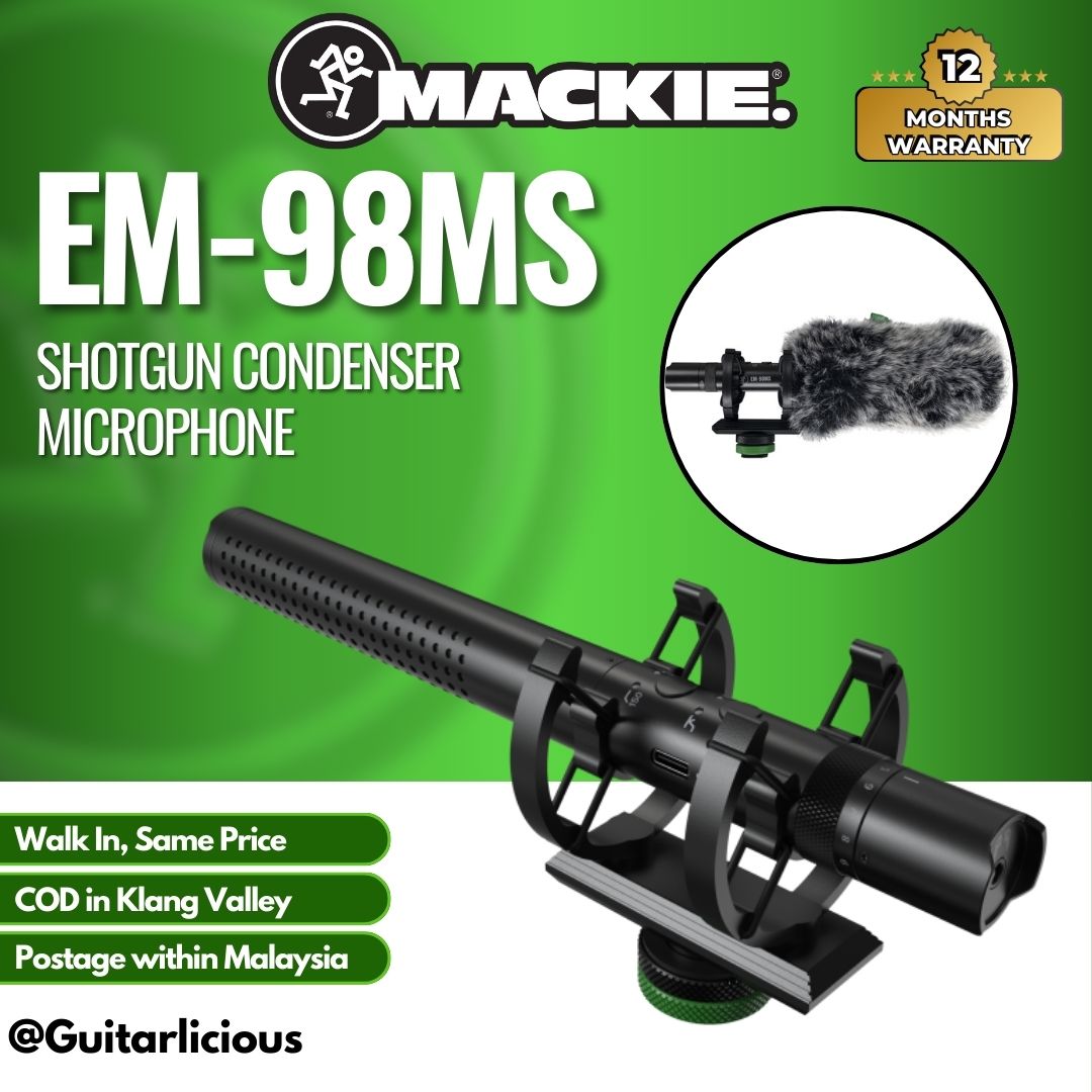 Mackie EM-98MS Shotgun Condenser Microphone – GUITARLICIOUS